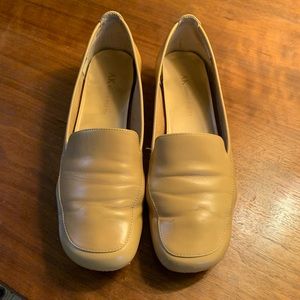 Tan Leather Loafers, Size 6M